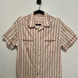TAYLOR STITCH: The Tulum in Cranberry Stripe (size M, 40) LIKE-NEW